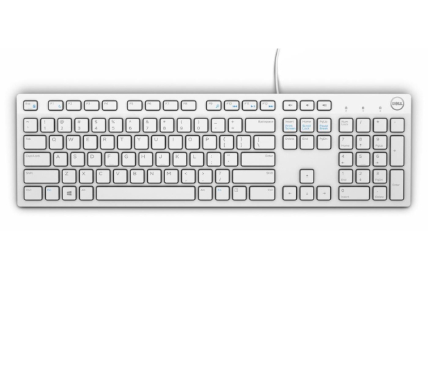 Dell KB216-B QuietKey USB (biała) - 340469 - zdjęcie